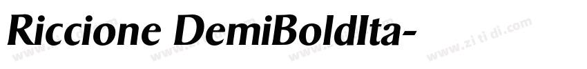 Riccione DemiBoldIta字体转换